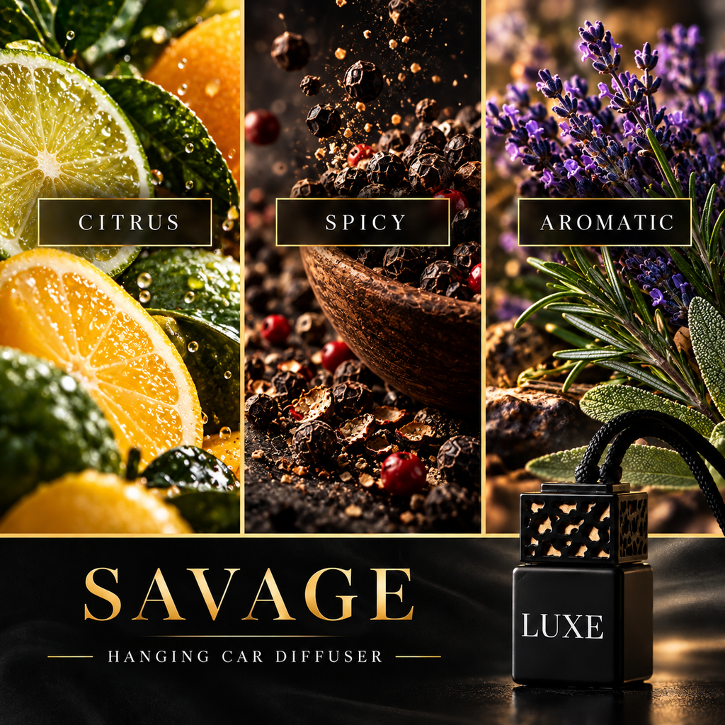 Savage scent notes – citrus, spicy and aromatic