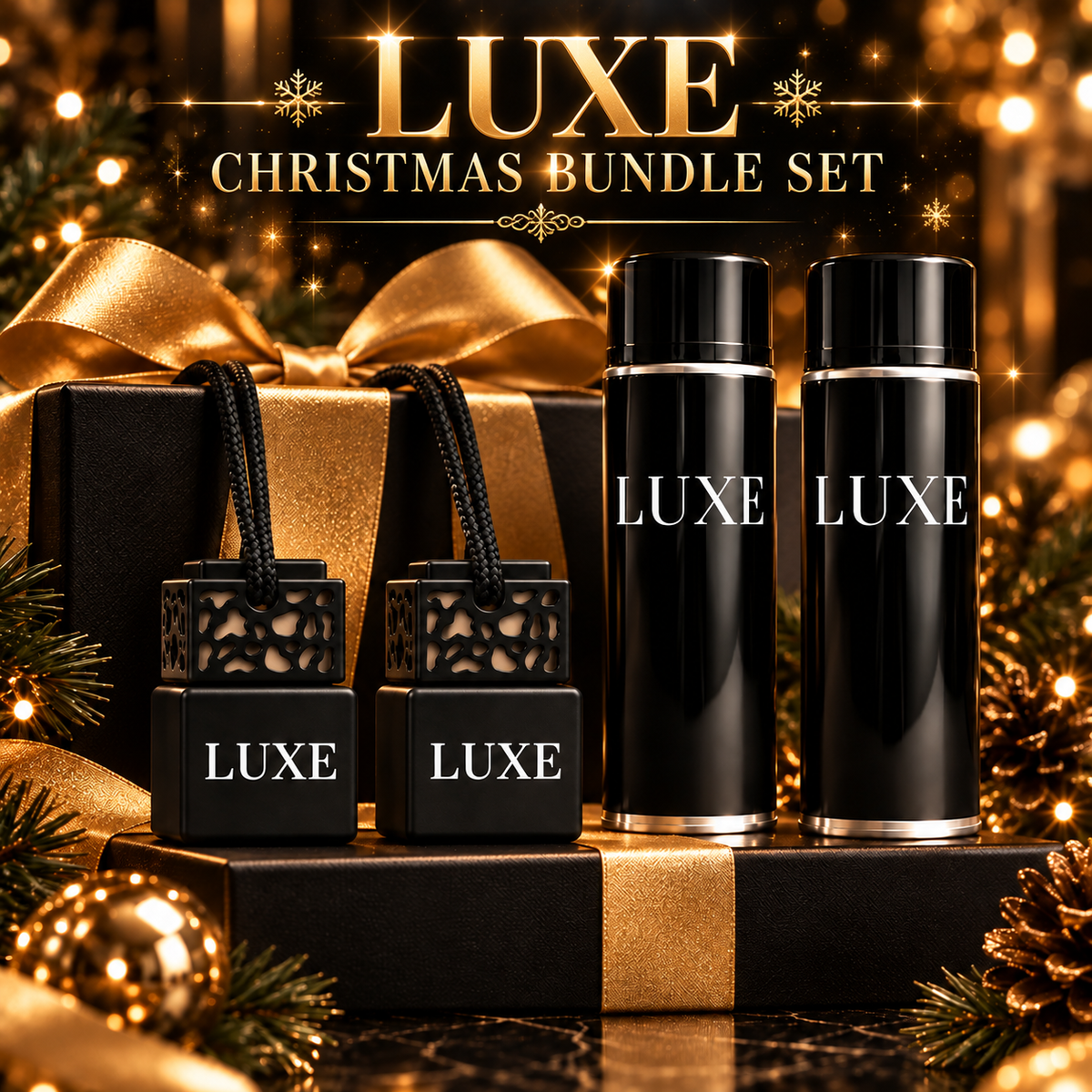 Luxe Christmas Bundle Set – 2 Diffusers and 2 Blast Air Fresheners gift set
