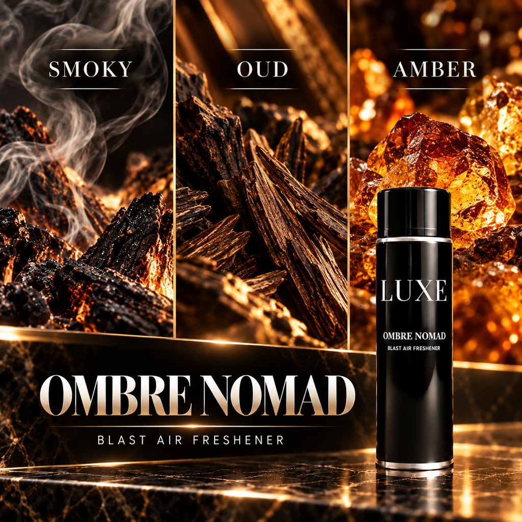 Ombre Nomad Blast Air Freshener scent notes – Smoky, Oud and Amber