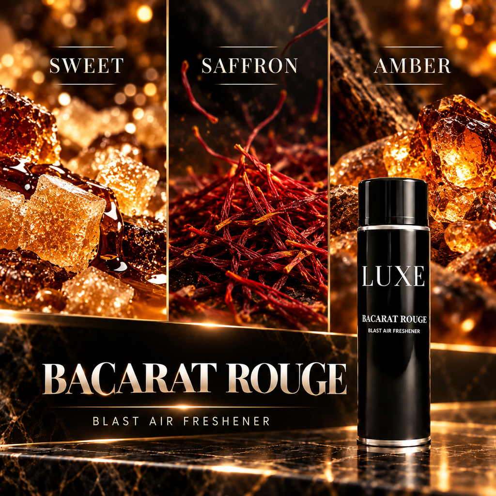 Bacarat Rouge Blast Air Freshener scent notes – Sweet, Saffron and Amber